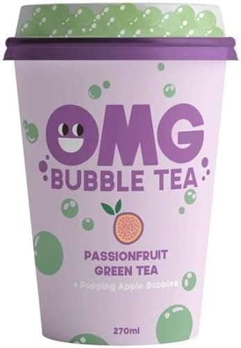 Bubble Tea | Passion Fruit Green Tea With Popping Apple Bubbles 270ml (Pack Of 3) Delicious Tasty And Twisty Treat Delicious Tasty And Twisty Treat