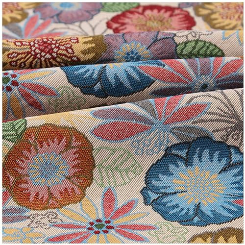 Polsterstoff, Möbelstoff, Vintage Ölgemälde Jacquard Dekostoff, Modische Accessoires, Tischdecke, Vorhang, Dekoartikel, 100 cm x 145 cm