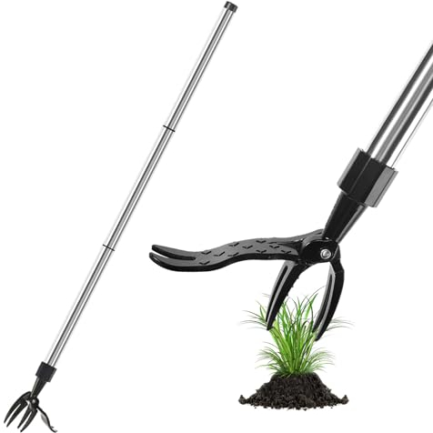YGKYMVW Unkrautstecher Abnehmbares Werkzeug zur Unkrautentfernung, 3-teilig Abnehmbar Langlebiger Unkrautstecher Stand Unkrautstecher und Wurzelentferner, Garten Hand Unkrautjäter für Hause Rasen