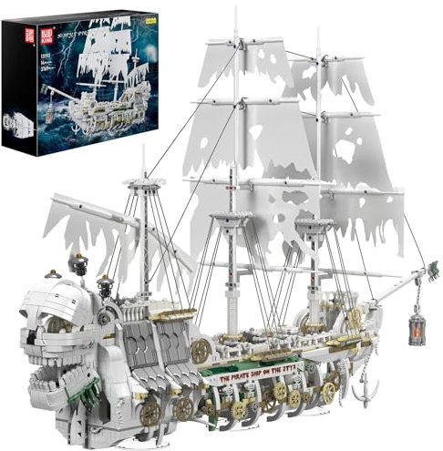 Mould King 13193 Piratenschiff Bausteine Klemmbausteine Schiff Spielzeug Groß Piraten Segelschiff Modellbausatz Weihnachten Geschenk für Jugendliche ab 14 Jahren (3769 Teile)