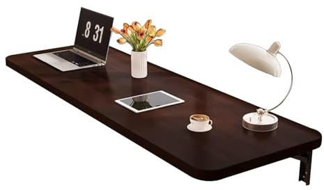 CYHTYM Wandklapptisch An der Wand montierter Klappschreibtisch, schwebender Tisch mit Metallhalterung, Werkbank für Küchen-Esstische, Waschküchen, Garagen(120x30x1.2cm)