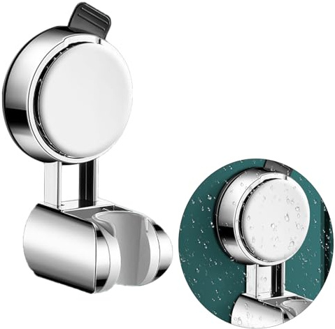 Soporte de ducha de mano con ventosa ajustable, soporte de cabezal de ducha extraíble montado en la pared, soporte universal fuerte para cabezal de ducha de succión al vacío, soporte de cabezal de