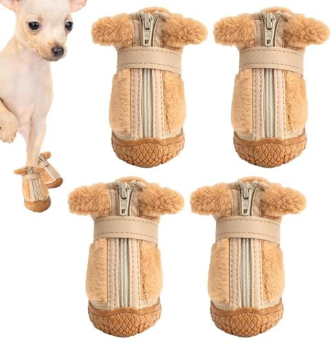 Hundeschuhe – Rutschfeste Hundeschuhe, Hundepfotenschutz Für Den Winter | Winterpfotenschutz, Atmungsaktive Hundelaufschuhe, Welpenschuhe, Katzenhundeschuhe, Hundestiefel Für Drinnen Und Draußen, Sieh