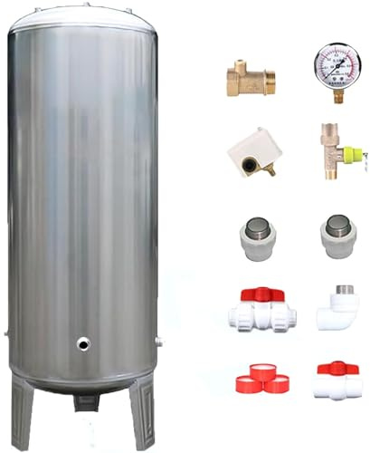 ylpddmm Wassertank 60 100 160 200 250 300 L,vollautomatischer Brunnenwasser-Druckspeichertank, Hauswasserversorgung und Druckbeaufschlagungssystem,für Leitungswasser im Haushalt mit Montagesatz,160L