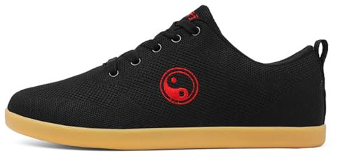Kung Fu Tai Chi Schuhe für Herren, Masche Kampfsport Taekwondo Schuhe Damen,Chinesische Traditionelle Wu SHU Wing Chun Training Sportschuhe Turnschuhe für Erwachsene(Size:39EU,Color:schwarz)