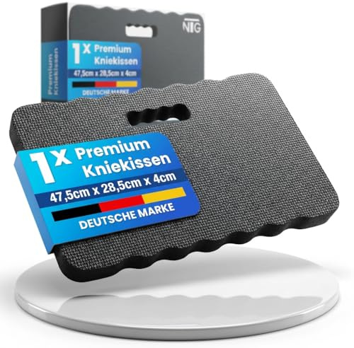NTG Kniekissen 40 mm - Knieunterlage aus Hochdichtem Schaumstoff für Garten | ergonomisches Kniepolster Kniematte 47 x 28 x 4 cm - extra dick und robust für Werkstatt & Haus (1 Stück)