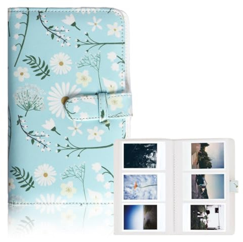 Teegxddy Álbum de fotos con 108 bolsillos, compatible con película Instax de 3 pulgadas, mini álbum de fotos para película Polaroid de 3 pulgadas, álbum de fotos para impresora fotográfica instantánea