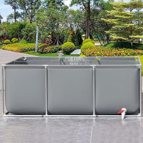 Large Framed Rectangular Swimming Pool, Above Ground Steel Frame Outdoor Garden Pool for Families & Kids, Capacity, Easy Assembly, Durable Metal Frame, Includes Repair Patch(Size：L100xW300xH60cm）