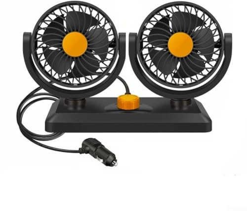5V 12V 24V Auto Ventilator mit Doppelkopf-Design für maximalen Luftstrom und komfortables Fahren (24V)