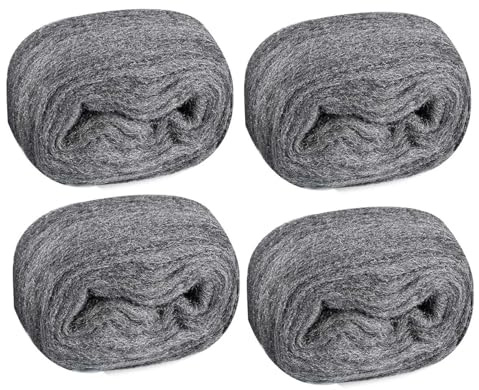 Steel Wire Wool 4Pcs Steel Wool 0000 Fine for Control Wire for Sealing Ultra