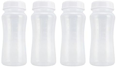 CFTGIW 8 Pièces Bouteilles de Stockage de Lait 5 Cm de Large Cou Preuve 300 Ml capacité Bouteilles de Collecte de Lait Maternel Réutilisables pour Tire-Lait électriques Bouche de Conception pour Po