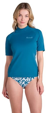 Animal Daisy Womens Logo Rash Vest - UPF 50+, Chlorine & Saltwater Resistant - Spring Summer, Beach, Swimming, Pool, Diving, Water Sports