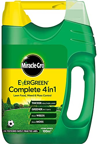 Scotts Miracle-Gro EverGreen Complete 100 sq m Lawn Food, Weed and Moss Killer Spreader