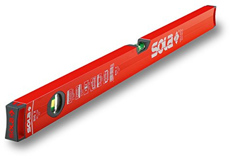 SOLA BIGX 80 - Wasserwage 80 cm - patentierte SOLA-FOCUS Libelle - mit schockabsorbierenden Endkappen