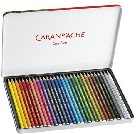 Caran d'Ache Prismalo Aquarelle Coloured Water-soluble Pencil (Pack of 30)