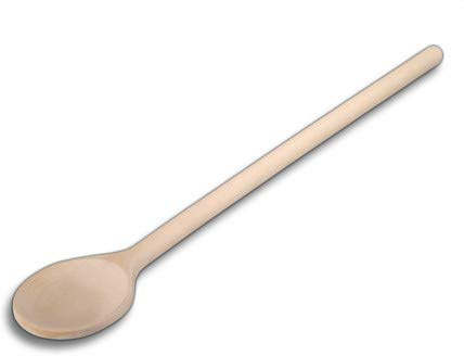 Holz-Kochlöffel, 25 cm, Naturprodukt: handgefertigt, plastikfrei, keine Kratzer im Topf, unbehandelt, hitzebeständig, antibakterieller Rührlöffel aus Buche, rund (1 Stück)