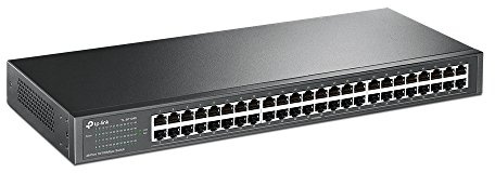 TP-Link TL-SF1048 Rackmount Fast Ethernet-nätverksswitch (48 x 10/100 Mbit/s portar, metallhölje, Plug & Play, Lifetime Garanti)