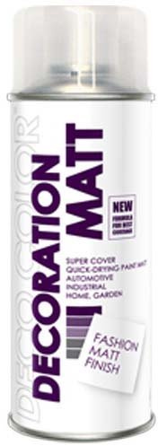 Deco Color Lackspray Matt nach RAL in 400ml zur Lackierung von Auto Stahl Aluminium Beton Holz (1 Dose Klarlack matt 400ml)