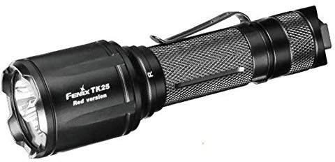 Fenix TK25 RED Taschenlampe aus Aluminium in der Farbe Schwarz - 14,26 cm