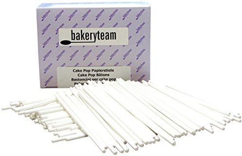 bakeryteam Cake Pop Sticks 400 Stück 15 cm lang weiß