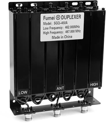 Fumei UHF 400 – 470 MHz 50 W Duplexer para Radio, repetidor con preseteado de Baja frecuencia 462 MHz y Alta frecuencia 467 MHz & N Conectores Hembra