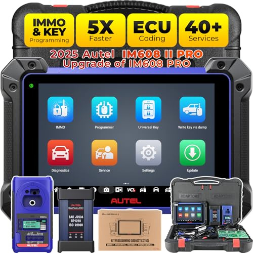 Autel IM608 II obd2 Diagnosegerät,2024 Android 10 Schlüssel Programmierung Werkzeug,Gleich wie IM608 PRO II/IM608S II, ECU-Codierung &Bidirektional Schlüssel Programmierer, 40+ Dienst