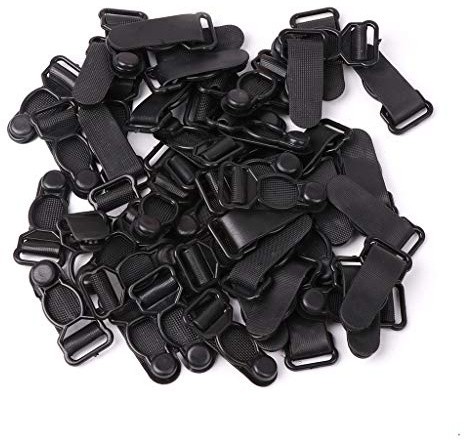 GUMEI 50x Corsetto Gamba Giarrettiera Ganci per Cintura Ganci per Bretelle Terminali per Calze