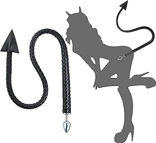 Anal plug Bondage Metall Analkugeln Butt Plug Schwanz Dämon Peitsche BDSM Analstöpsel für Erotik Sex Analdildo für Anfänger Frauen und Männer Paare G-Punkt Expansion Stimulation