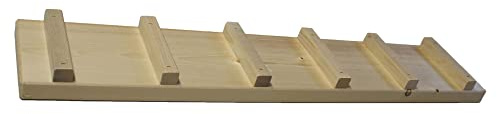 Clamaro Hühnerleiter 100 cm aus Fichte Massivholz (2,6mm stark) - Stabile Kleintierleiter mit 8 Leitersprossen und abgerundeten Ecken und Kanten - unbehandeltes Holz Naturprodukt (handgemacht)