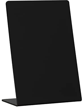 Europel Kreidetafel Tischaufsteller A6-Hochformat, aus hochwertigem schwarzem Polystyrol, für Kreidemarker auf Wasserbasis, einseitige Präsentation, für Restaurants, Hotels, Konferenz, Festivals