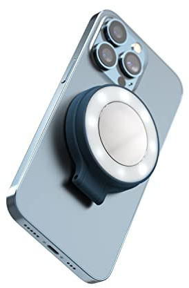 ShiftCam SnapGrip Poignée d'alimentation mobile avec bouton d'obturateur sans fil - Support magnétique qui se fixe sur n'importe quel téléphone - Powerbank intégré avec chargement sans fil Qi (bleu