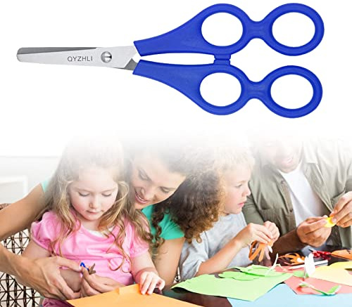 Apprendimento,Forbici Terapeutiche,Forbici 4-anelli,Forbice per Bricolage,Forbici per Bambini,Forbici per Imparare a Lavorare,Forbici Terapeutiche per Maternità e Bambini,Blu