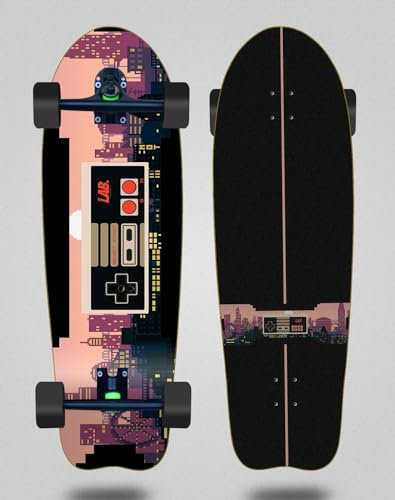 Lab Cruiser Skateboard mit Longboard Trucks 180 mm Joystick 31 Fish
