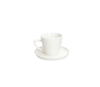 Brandani 52834 TAZZINA CAFFE SHANTI CON PIATTINO NEW BONE CHINA 100 ml Colore Bianco