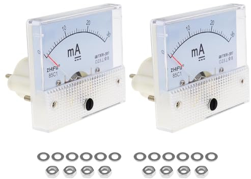 ECSiNG 2pcs DC Amp Meter Analogico Voltmetro DC Analogico Pannello Corrente Misuratore 85C1 Puntatore DC Amperometro per il Monitoraggio Circuito Caricabatterie Corrente di Misura