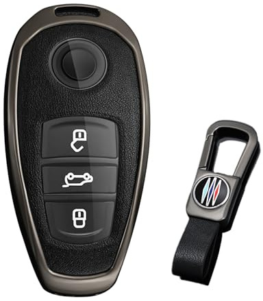 KUNIO Keyless Schlüsselhülle Passt für VW Touareg 2011 2012 2013 2014 2015 2016 2017 2018 Schlüsselschutz Schlüsselcover Schlüsselanhänger Schlüsselbox 3 Tasten