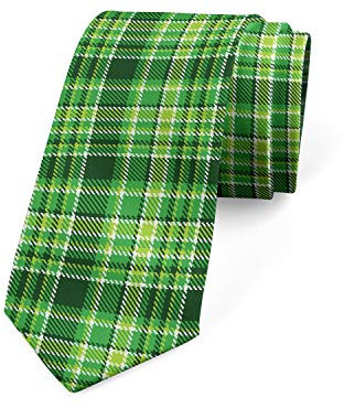 Xoovtka Corbata moderna multicolor para hombre, Verde lima esmeralda, blanco, Taille unique