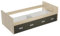 amuéblate online - Cama de Madera Reforzada con Dos cajones, Gran Estabilidad, Modelo Helsinki, Cama de 90x190, Color Puccini - Grafito