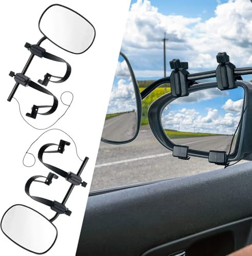 Specchietti per Roulotte,2 Pezzi Caravan Specchietti Laterali Aggiuntivi, Roulotte Specchi,Specchietto di Traino per Auto,Specchio di Traino Universale Regolabile,per Auto Motorhome.