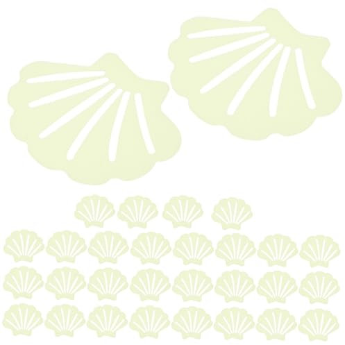 KONTONTY 30stücke Teiliges Rutschfestes Badewannen-Sticker Aus Gummi Muschelförmige Anti-rutsch Aufkleber Für Badezimmer Duschen Treppen Und Böden Selbstklebend Langlebig Und Sicher