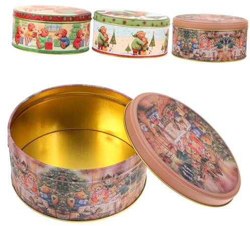 MAGICLULU 16pcs Christmas Candy Box Case Biscuit Storage Containers Festive Decorative Storage Jar for Parties Gifts