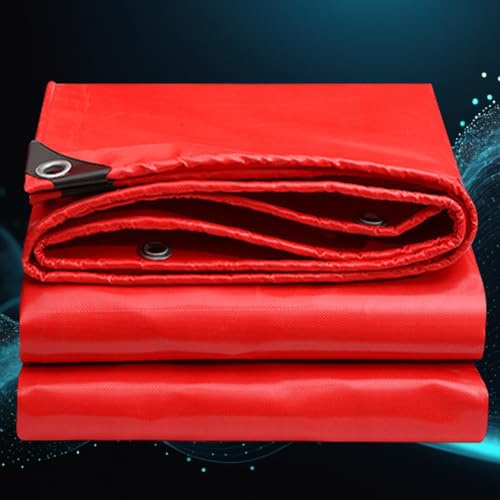 Bâche de Protection Exterieur avec Oeillets 1.4 x 2.5 m Étanche, Résistante Aux UV, Indéchirable, sur Mesure Bâche de Protection Imperméable pour Serre Jardin Pergola Piscine, Rouge