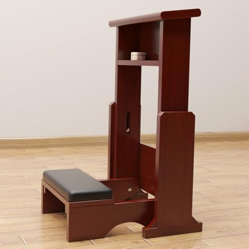 Kniestuhl Für Die Kirchenkanzel, Faltbar, Höhenverstellbar, Ein Religiöses Geschenk Zum Knien Und Meditieren Zu Jeder Zeit, Kniehocker, Gebetstischstuhl Für Die Kirche, Religiöses Geschenk(Walnut)