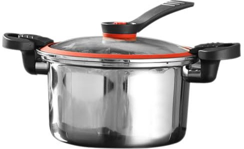 PRETYZOOM Pentola Pressione Micro Pressure Cooker Antiaderente Con Doppio Manico Ergonomico Adatta Induzione Per Zuppe e Stufati Veloci Riscaldamento Uniforme e Tenuta Ottimale
