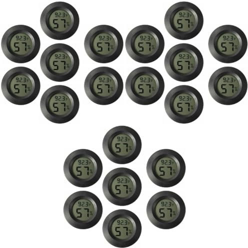 SUPVOX 3 Ensembles -hygromètre Rond Thermostat Nid Hygromètre D'humidité Thermomètre Digital Thermometre Digital Hygromètre Pour Aquarium À Reptiles Moniteur D'humidité 7 Pièces * 3