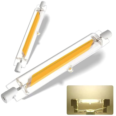 Dvnoua Ampoules R7S LED 78mm Dimmable, LED R7S 10W Équivalent à Lampe Halogène 100W, Blanc Naturel 4000K 1000LM, Éclairage à Faisceau 360°, Sans Scintillement, lot de 2