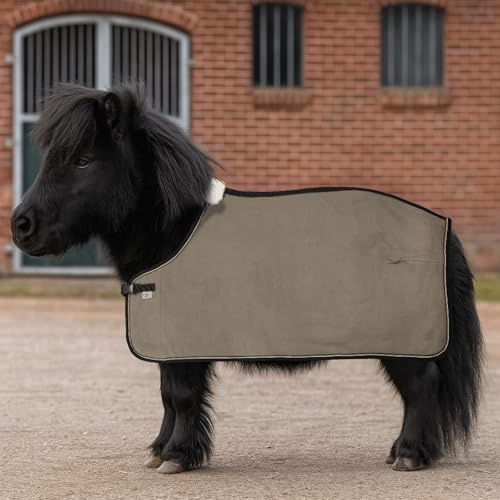 EQuest Alpha Fleece Abschwitzdecke speziell für Shettys, Mud (XL)