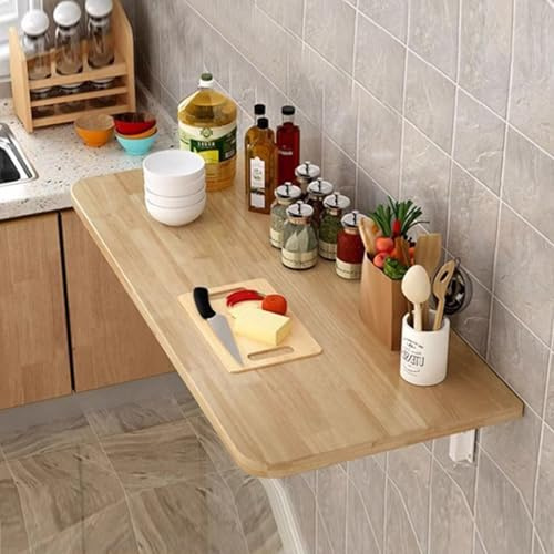 Escritorio plegable de pared que ahorra espacio, multifuncional de madera para laptop y estación de trabajo de comedor para espacios pequeños, solución ideal para oficina en casa y diseño compacto