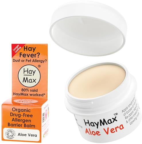 HayMax Heuschnupfen Nasenfilter – Aloe Vera 5 ml – Bio Allergie Nasenfilter bei Pollenallergie, macht nicht müde – Fängt Pollen, Staub und Allergene ab – Für Erwachsene, Kinder & Schwangere geeignet