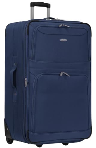 ARIANA® Lightweight Luggage Trolley Expandable Suitcase Travel Bag - RT42 (Navy-Blue, 29 Large)